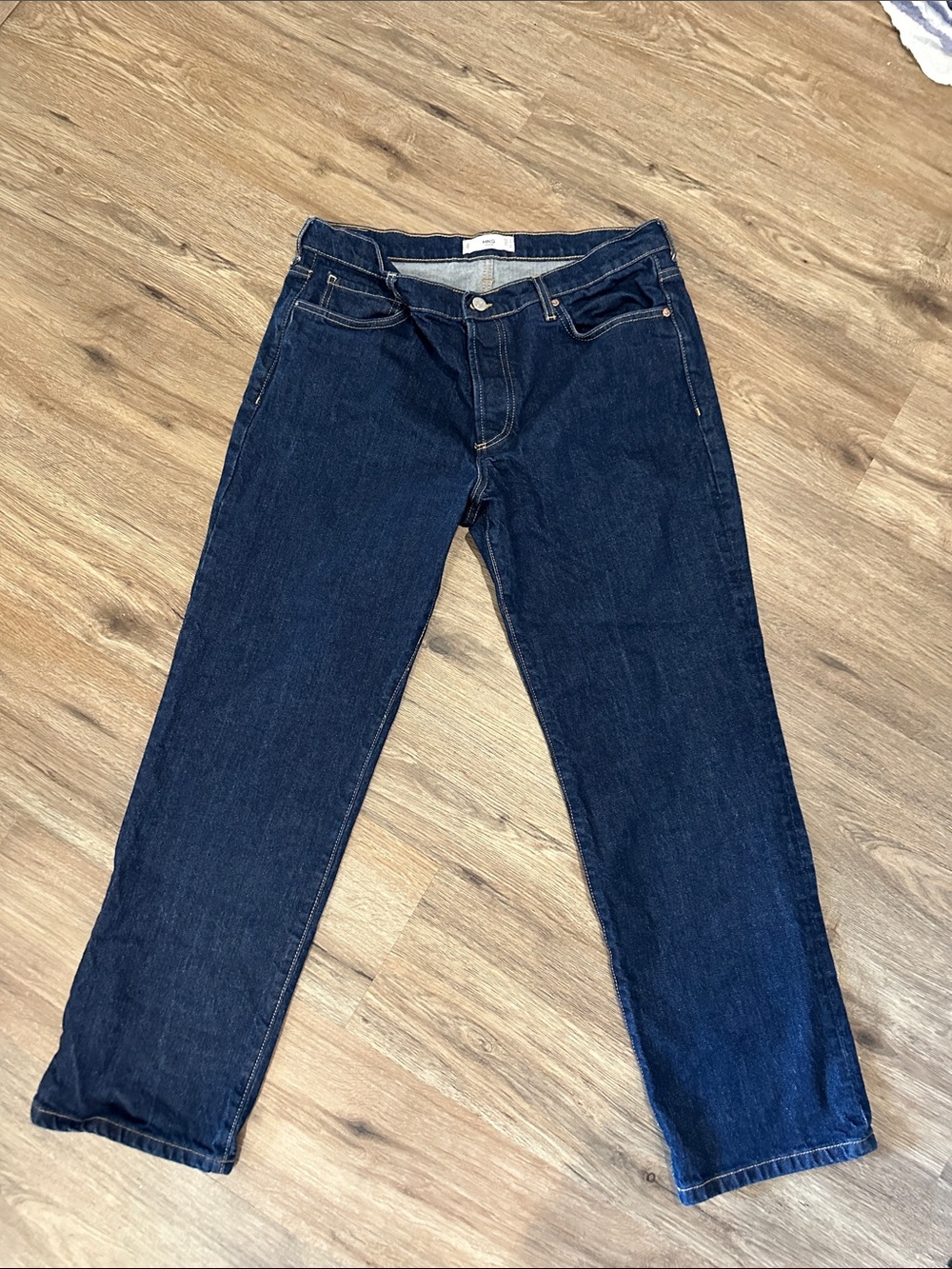 Mango MNG Dark Blue Relaxed Womens Jeans